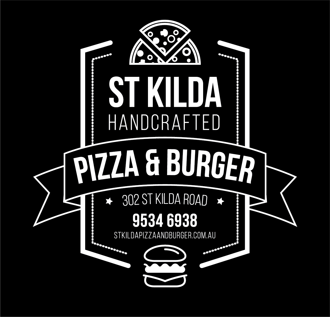 Logo for St Kilda Hand Crafted Pizza & Burger